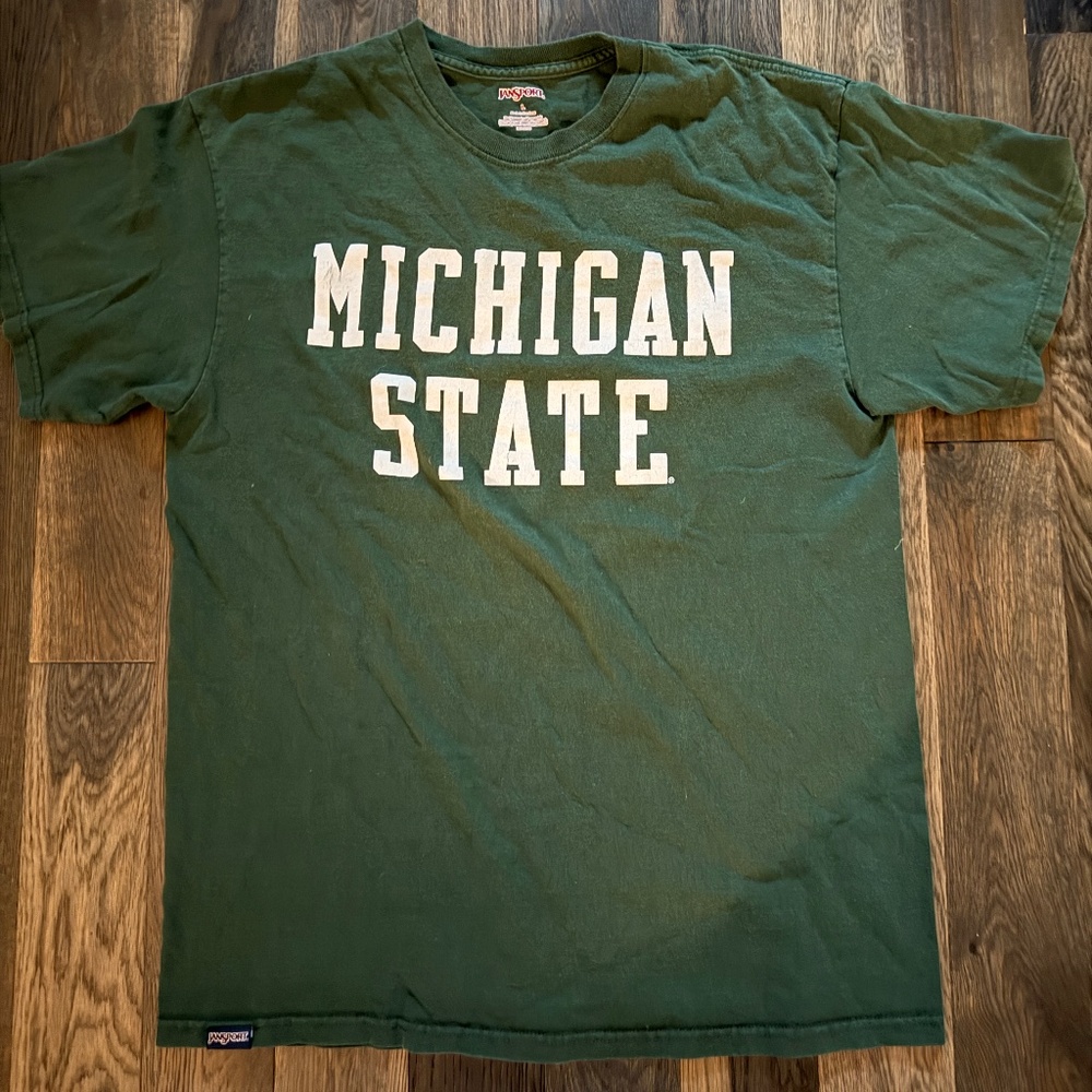 Michigan State t shirt size L Jansport